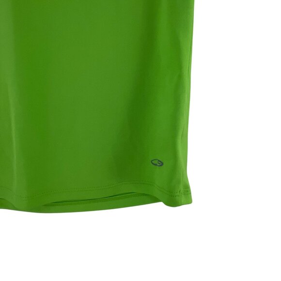 Champion Semi-Fitted Performance T-Shirt S Green Raglan Sleeves Workout Athletic - Picture 3 of 6